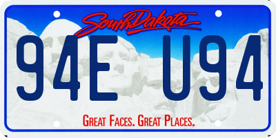 SD license plate 94EU94