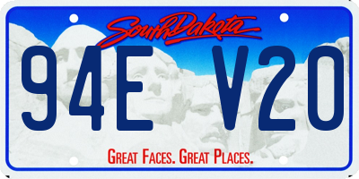 SD license plate 94EV20