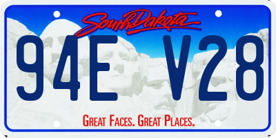 SD license plate 94EV28