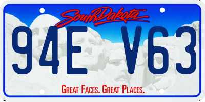 SD license plate 94EV63