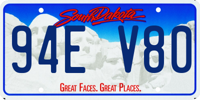 SD license plate 94EV80