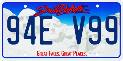 SD license plate 94EV99