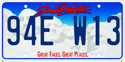 SD license plate 94EW13