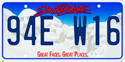 SD license plate 94EW16