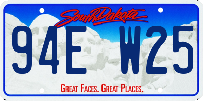 SD license plate 94EW25