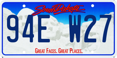 SD license plate 94EW27