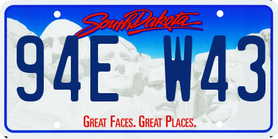 SD license plate 94EW43