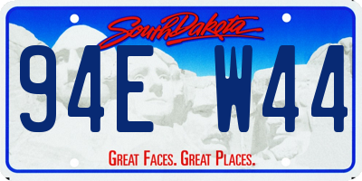 SD license plate 94EW44
