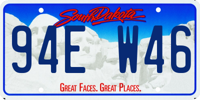 SD license plate 94EW46