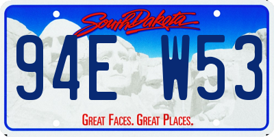 SD license plate 94EW53