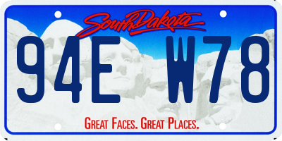 SD license plate 94EW78