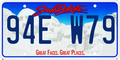 SD license plate 94EW79