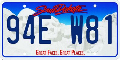 SD license plate 94EW81