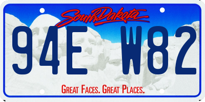 SD license plate 94EW82