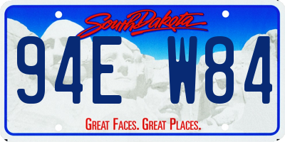 SD license plate 94EW84