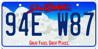 SD license plate 94EW87