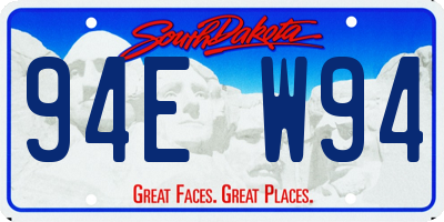 SD license plate 94EW94