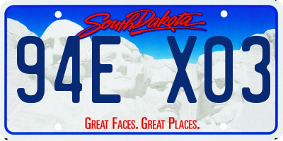 SD license plate 94EX03