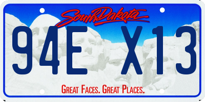 SD license plate 94EX13