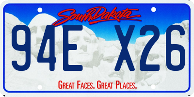 SD license plate 94EX26