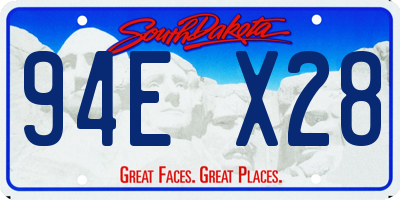 SD license plate 94EX28