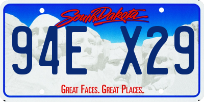SD license plate 94EX29