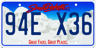 SD license plate 94EX36