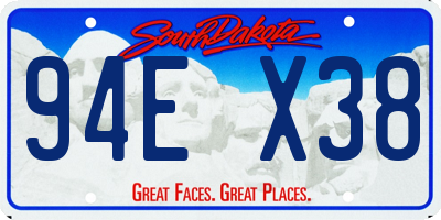 SD license plate 94EX38