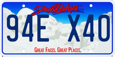 SD license plate 94EX40
