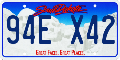 SD license plate 94EX42