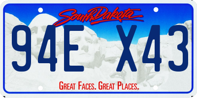 SD license plate 94EX43