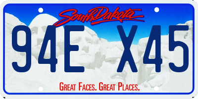 SD license plate 94EX45
