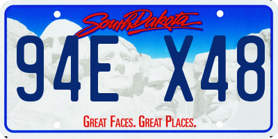SD license plate 94EX48