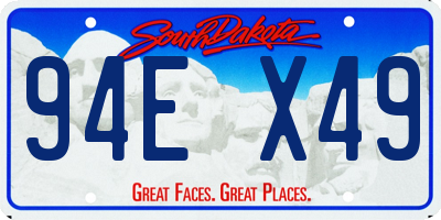 SD license plate 94EX49
