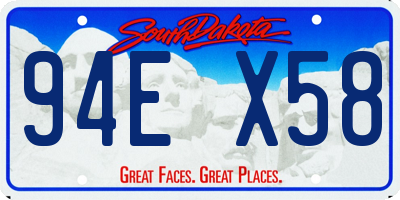 SD license plate 94EX58