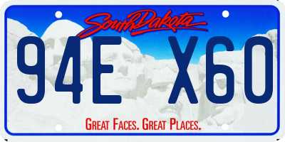SD license plate 94EX60