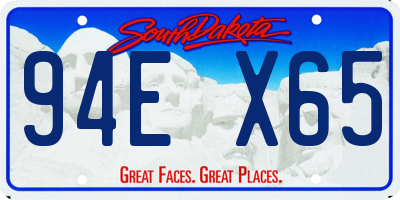 SD license plate 94EX65