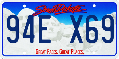 SD license plate 94EX69