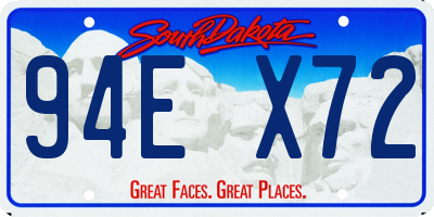 SD license plate 94EX72