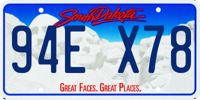 SD license plate 94EX78