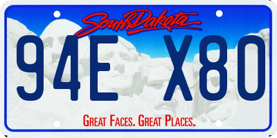 SD license plate 94EX80