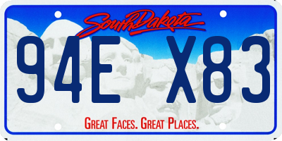 SD license plate 94EX83