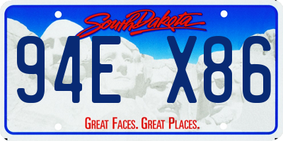 SD license plate 94EX86