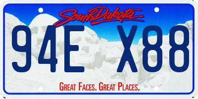 SD license plate 94EX88