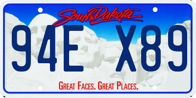 SD license plate 94EX89