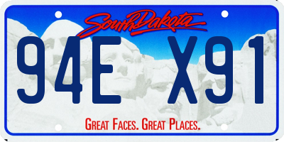 SD license plate 94EX91