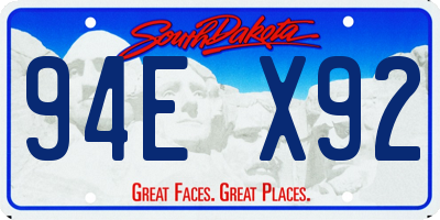 SD license plate 94EX92