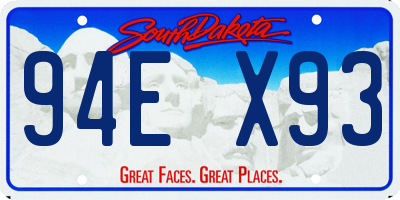 SD license plate 94EX93