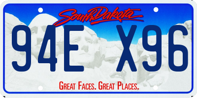 SD license plate 94EX96
