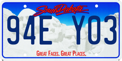 SD license plate 94EY03